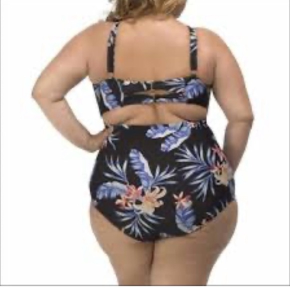 New LYSA Pink Leopard Print Sexy Keyhole One Piece Swimsuit Plus Size - Picture 12 of 13